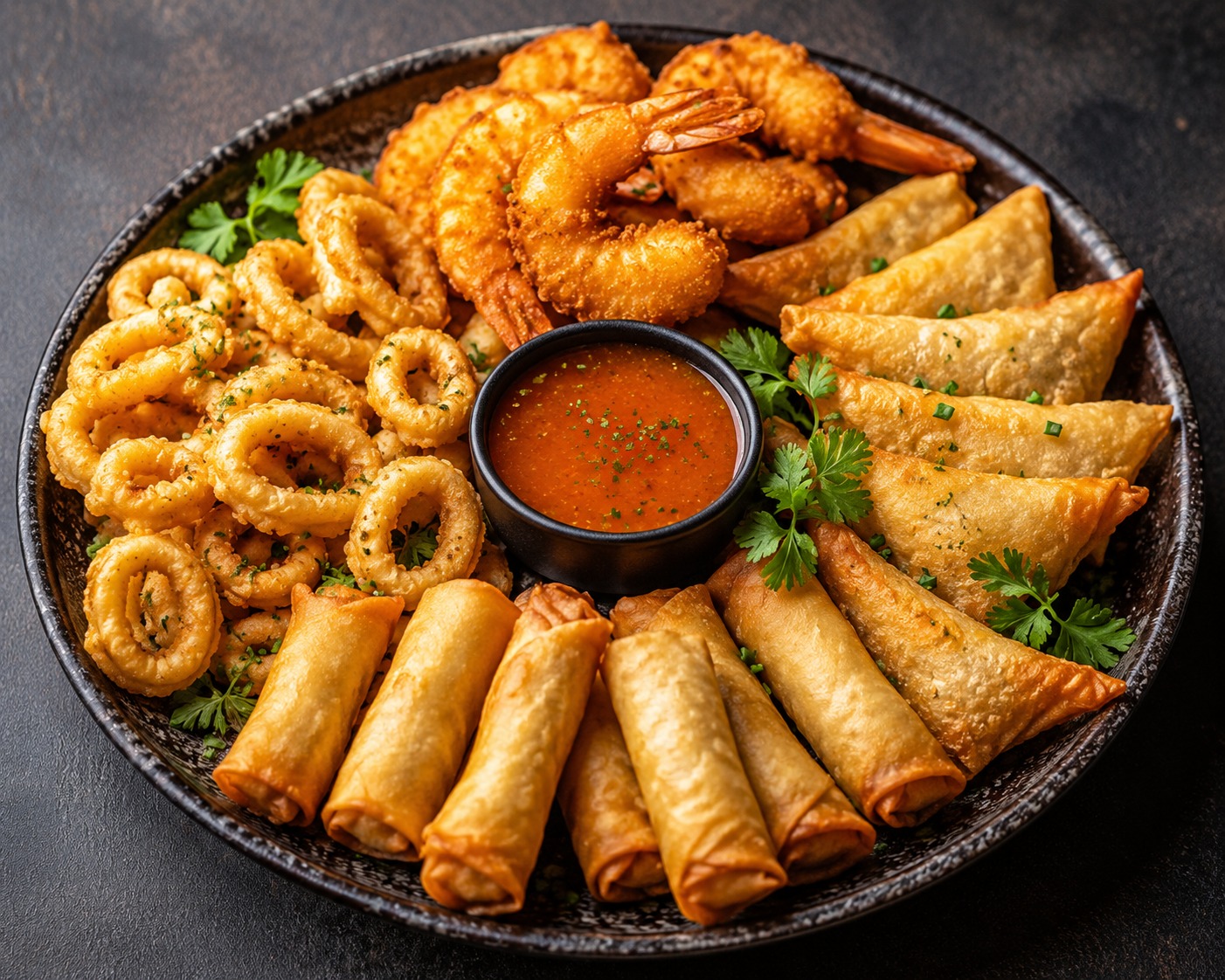 Assiette de mix croustillant